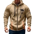 thumbnail image 2 of Lovzfmll Men's Workout Hoodie, Zip Up with Multiple Pockets, Long Sleeve Athletic Hoodie, Gym Workwear, Fall Hoodies for Men, 2 of 3