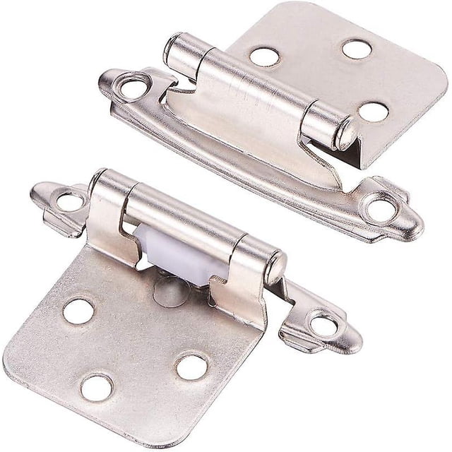Bisagras para puertas, 1 par de bisagras para armarios, armarios, puertas de armarios de cocina (plateado)