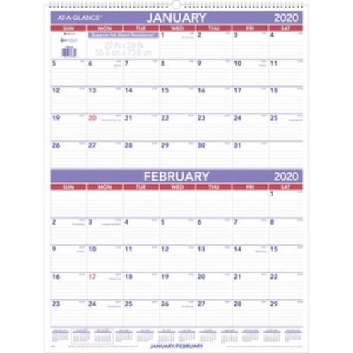AT-A-GLANCE Two-Month Wall Calendar ,CALENDAR,WALL,2 MO/PAGE - Walmart.com