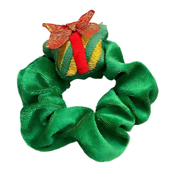 Sapin de Noël Rouge, Accessoires de Cheveux de Noël Sapin de Noël Père Noël Corde Élastique Mignonne Accessoires de Cheveux Poupée Corde de Tête Costume Père Noël, Costume de Sapin de Noël