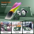 thumbnail image 4 of for iPhone 14 Case [Not Yellowing] [Military Grade Protection] [No.1 Strong Magnets] Magnetic Metal Matte Built-in Compatible with MagSafe Stand Case 6.1 inch 2022, Alpine Green, 4 of 12