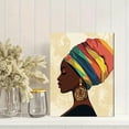 thumbnail image 2 of African Woman Portrait Decorative Painting/Canvas Art， Suitable for Living Room， Bedroom， Office， Dining Room， Study Room， Hallway， Apartment， Hotel， Cafe， Bar Decoration., 2 of 8