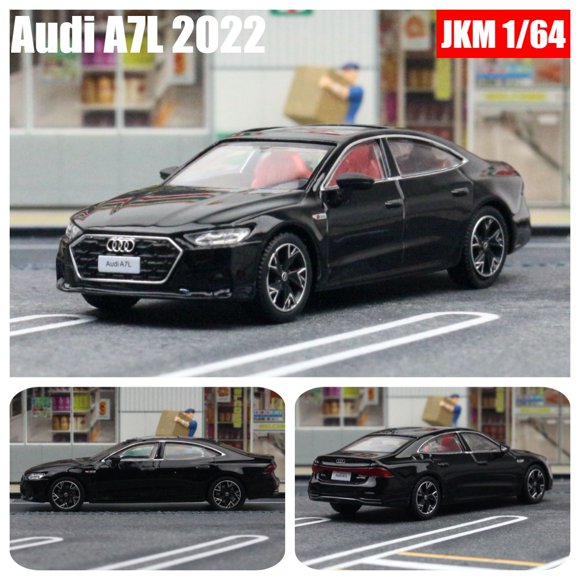 Modelo de coche de aleación JKM 1:64 Audi A8 A7L miniatura de metal deslizante decoración de coche colección regalo modelo de coche