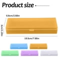 thumbnail image 3 of Horplkj Plastic Pencil Box, Clear Hinged Lid Storage Case with Snap Closure, Frosted Transparent Organizer for Pens and Office Home, 3 of 4