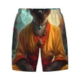 thumbnail image 4 of Lsque Mens Swim Trunks Moonlit Hairless Cat Monk Pattern - Bathing Suit Compression Liner - Beach Swim Shorts Swimwear - (S-3XL) - Stretch Quick Dry -XX-Large, 4 of 9