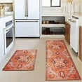 thumbnail image 2 of Boho Kitchen Rug and Mat Set of 2 Non-Slip Washable Anti-Fatigue Farmhouse Rug Floor Comfort Mat for Kitchen Sink Front, Laundry, Bathroom, Home Decor, 17x30+17x47inch, 2 of 6