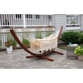 thumbnail image 3 of Sol Living Bahia Brazilian Patio Hammock Crochet Cotton Hammock Single Hammock for One Person Outdoor Patio Swing Chair Hand Woven Mayan Hammock Use Inside Outside Backyard Decor Porch Swing - Natural, 3 of 7