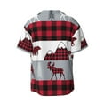 thumbnail image 2 of Wukai Buffalo Plaid Forest Men's Casual Short-Sleeve Button Down Shirt - Lightweight Summer Dress Shirt for Daily Wear-Medium, 2 of 7