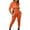Orange, variant on MIUOWANP Two piece Sets for Women Women's Fashion Hooded Long Sleeve Slim Zipper Sports Casual Suit