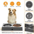 thumbnail image 5 of 2-in-1 Elevated Dog Bowls Slow Feeder, 5 Height Adjustable Raised Dog Bowl Stand No Spill Dog Water Bowl Dispenser, Anti-Slip Dog Food and Water Bowl for Small Medium Large Dogs, Cats and Pets, 5 of 8