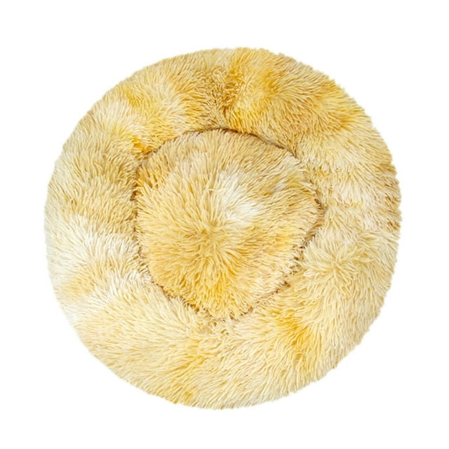 Fiudx Cama para Mascotas, Acogedora y Redonda, Relleno Suave para Aliviar Las Articulaciones, Borde Elevado para Mayor Seguridad, Comodidad para Perros, Uso Doméstico, Diseño Fácil de Limpiar.