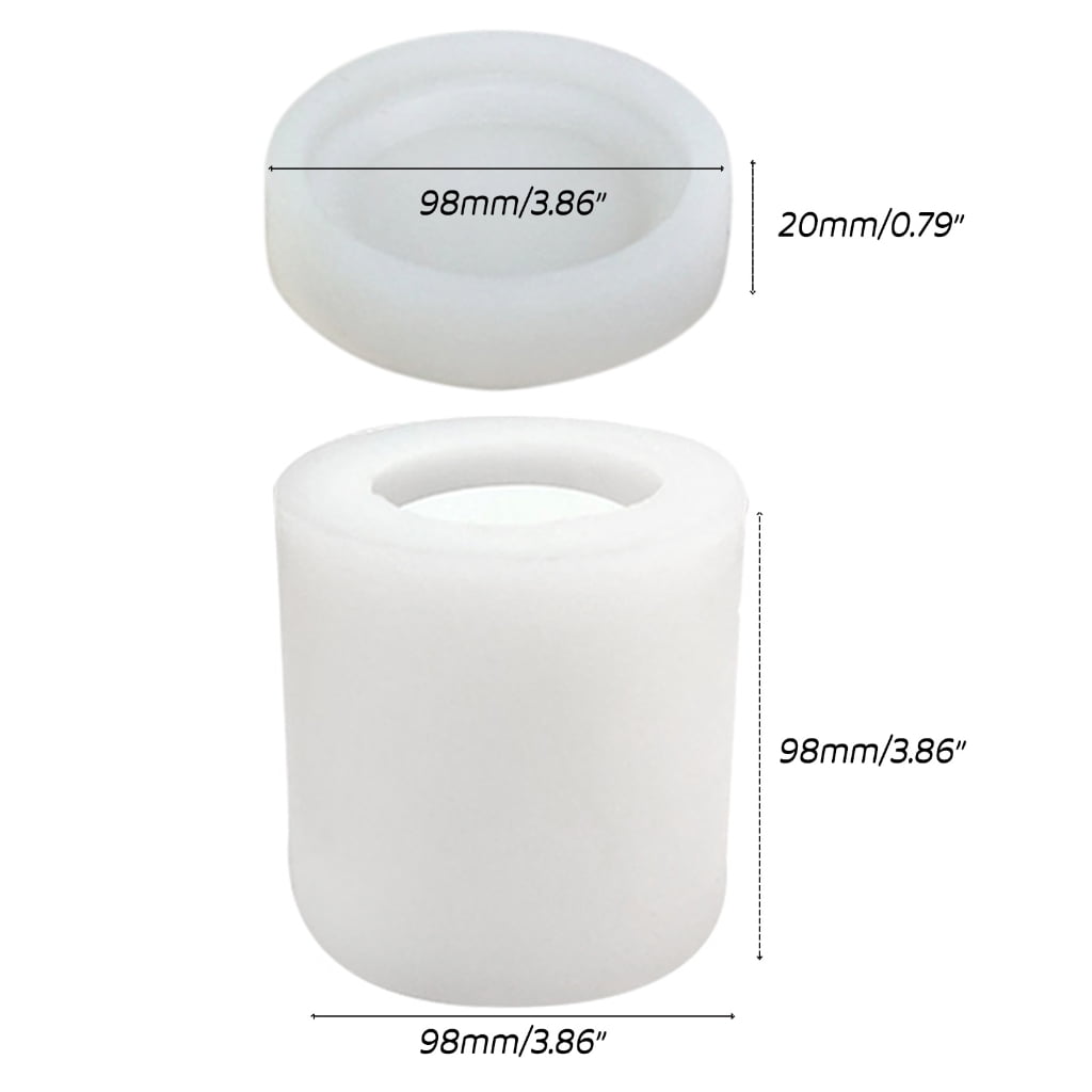 DIY Casting Mold Cylinder Candle Mold, Cylinder Silicone Crafts Mould, 3D Geometric Candle Mold Candle Decorations Tools