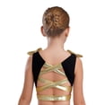 thumbnail image 2 of Haitryli Kids Girls Metallic Sports Tank Tops Sleeveless Rhinestone Dance Crop Top Jazz Hip Hop Ballet Vest Gold 8, 2 of 7