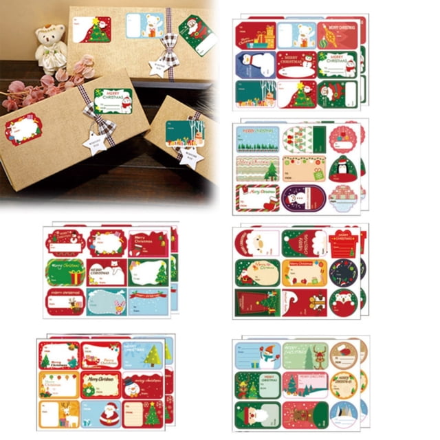 Cqxid Stickers Under $5 Christmas Stickers Labels Christmas Name Gift Labels Xmas Gift Tag Stickers Paper Label Stickers Christmas Self Adhesive Stickers For Present Bags Cards Envelope