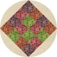 thumbnail image 1 of Ahgly Company Machine Washable Indoor Round Transitional Khaki Gold Area Rugs, 5' Round, 1 of 7