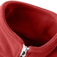 thumbnail image 6 of LEAVINGSUO Men's Zip-up Cardigan Sweatshirt Solid Color Long Sleeved Stand Up Collar Pocket Warm Jacket Red XL, 6 of 7