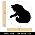 thumbnail image 2 of Fluffy Cat Kitten Hitting Something with Paw Claw Self-Inking Rubber Stamp Ink Stamper - Orange Ink - Medium 1 Inch, 2 of 7