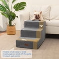 thumbnail image 2 of Escaleras para perros Aodisman, 3 peldaños, extra anchas, antideslizantes, para mascotas pequeñas, 2 of 8