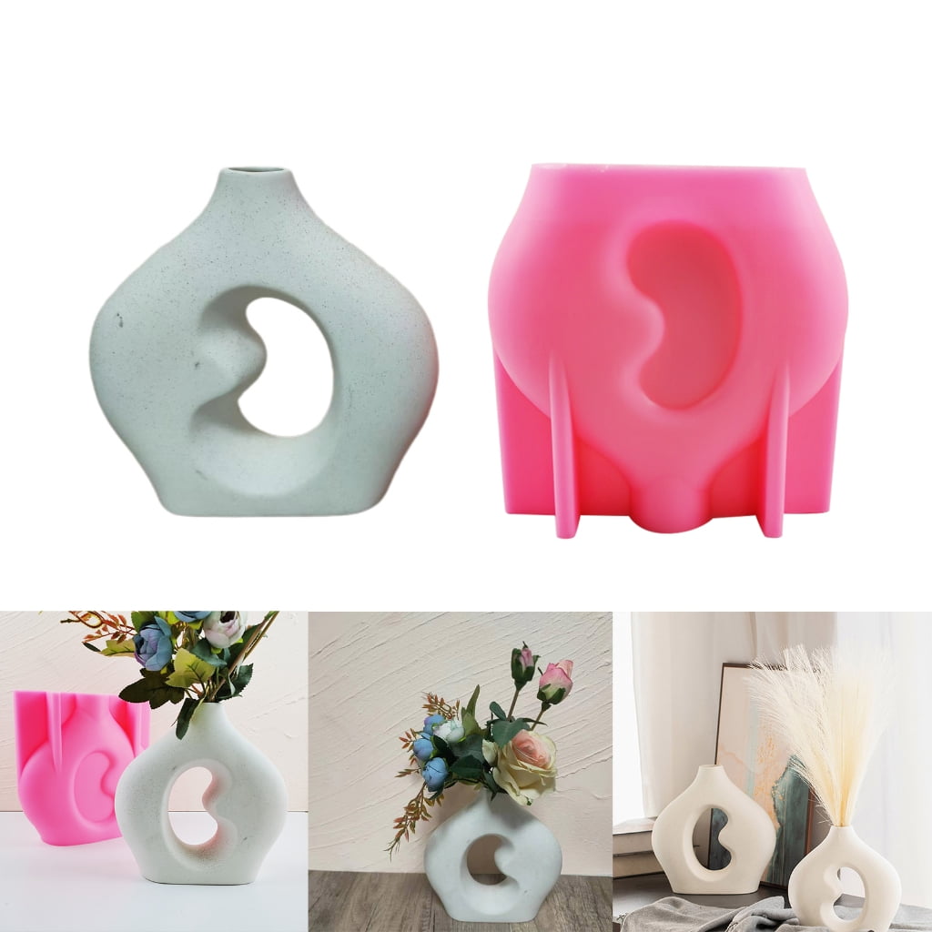 lanema Vase Resin Mold Pen Holder Silicone Mold Flower Pot Epoxy Casting Mold Succulent Organizer Storage Mold Table Decor