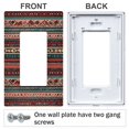 thumbnail image 3 of Yayeee Rocker Switch Wall Plate 3-Gang 6.5"x4.6" Home Decorative Outlet Cover, Tribal Geometric, 3 of 6