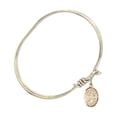 thumbnail image 2 of 5 3/4 inch Oval Eye Hook Bangle Bracelet w/ St. Joseph in Gold-Filled, 2 of 3