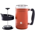 thumbnail image 2 of BaseCamp Coffee Press - Double Wall Insulated Stainless Steel - Bru-Stop Technology, No Grounds in Coffee, No Spill Lid (Red Rock, 32 fl.oz), 2 of 4
