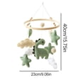 thumbnail image 2 of Baby Crib Mobile, Dinosaur Nursery Bedside Hanging Toy, Calming Wood Cotton Sensory Decor for Infant Girl Boy, Breathable, 2 of 6