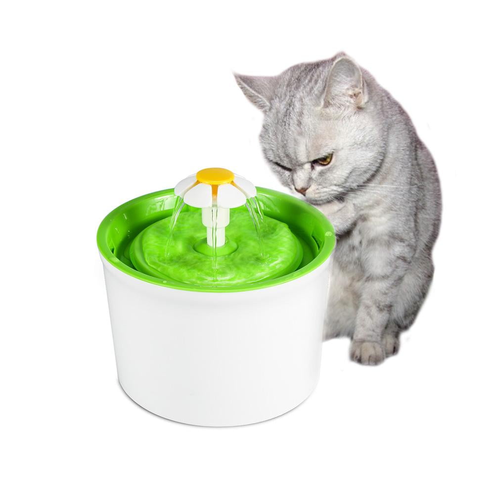Flower Automatic Electric 1.6L Pet Water Fountain Dog Cat Drinking Bowl Filter 