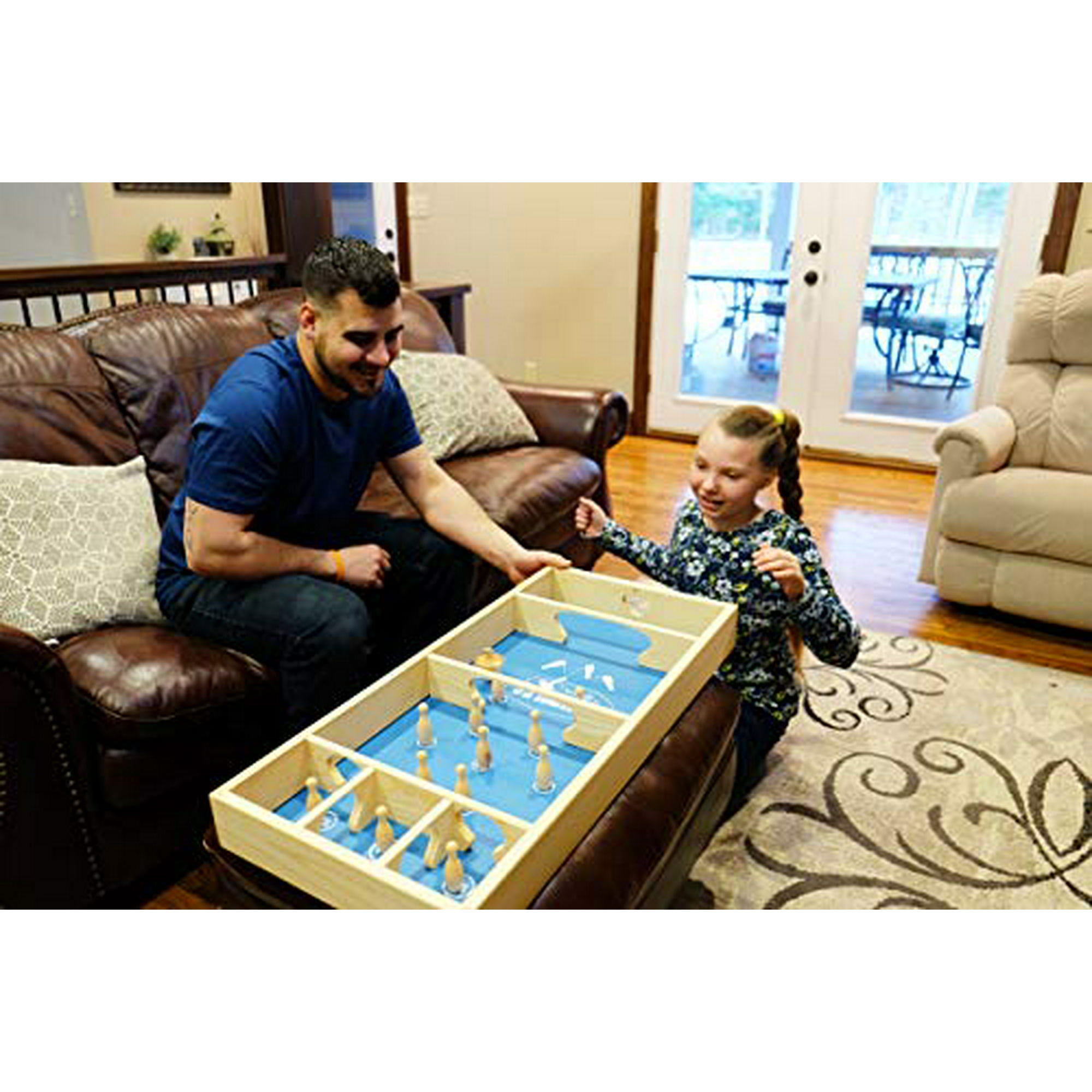 Carrom Skittles Classic Spinning Top Bowling Board Game, 58 OFF