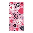 thumbnail image 3 of Valentine Love Hearts Beach Towel Camping Towel Microfiber Oversized 37" x 74" Absorbent for Seaside Camping Swimming Fitness, 3 of 5