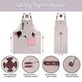thumbnail image 4 of Work Apron for Chef, Barista, Horticulturist, Artist, Multiple Pockets, Adjustable, PlusSize, Gray, 4 of 6