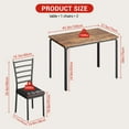 thumbnail image 2 of Dining Table with 4 Chairs, Kitchen Dining Room Table Chair Set for Small Space, Indoor Modern Dinette Set, Square Dinner Table Set for Dinette, Breakfast, 2 of 10