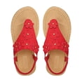 thumbnail image 5 of Miluxas Sandals Women Flat Shoes: Dressy Summer Bohemian Flats Shoes for Women Sandals Comfortable Ankle Strap Outdoor Walking Red 6(37), 5 of 8