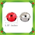 thumbnail image 2 of 16 Pieces Jingle Bells Christmas Star Bells Craft Bells for Christmas Party 1.57 Inch (red and Silver), 2 of 5
