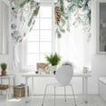thumbnail image 4 of Hokiten Christmas Blackout Curtains | Light Blocking Print Window Curtains, Pinecone Eucalyptus Leaves Xmas Botanical Thermal Insulated Window Drapes for Living Room Kitchen (2 Panels, 84"W x 54"L), 4 of 7