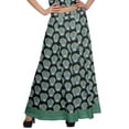 thumbnail image 5 of Moomaya Printed Cold Shoulder Cotton Crop Top Skirt Set Party Wear Ethnic Set, 5 of 6