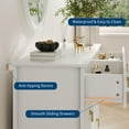 thumbnail image 3 of Danolapsi 47.2 Inch Fluted Dresser,6-Drawer Wood Dresser for Bedroom, Modern Chest of Drawers, Storage Organizer Cabinet for Living Room, Hallway, Entryway, 3 of 7