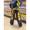 thumbnail image 4 of Pantalones vaqueros con estampado personalizado retro más vendidos Y2K para hombre, novedad de 2023, pantalones vaqueros rectos sueltos estilo punk hip hop gótico, ropa de calle para parejas, 4 of 5