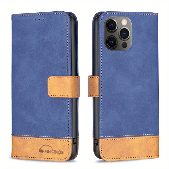 Premium Leather Phone Case With Magnetic Buckle & Card Slot Stand For iPhone 14 Pro Max, 14 Plus, 13 Pro Max, 11 Pro Max, 12 Pro Max, 7, 8, SE 2020, 2022