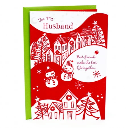 Hallmark Christmas Card for Husband (Best Friend) (Valentines Card Messages For Best Friend)