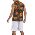 thumbnail image 2 of Pofeuu Sunflowers Print Basketball Jersey, Shirts for Men Youth Basketball Jersey Crew Neck-Medium, 2 of 6