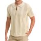 thumbnail image 1 of CAMISA DE PÓLO DE MALLA PARA HOMBRE INSPIRADA EN CHIC, CON BOTONES, DE MANGA CORTA, LIGERA Y CASUAL, VERANO, TALLA 2XL, CAQUI, 1 of 6