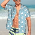 thumbnail image 5 of Picia Funny Chicken Gentle Cotton Regular Fit Short Sleeve Casual Hawaiian Shirt for Men-Small, 5 of 9