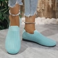 thumbnail image 4 of Miluxas Ballet Flats for Women Soft Slip on Flat Shoes Knit Round Toe Work Flat Mesh Woman Walking Shoes Comfortable Casual Blue 6(37), 4 of 9