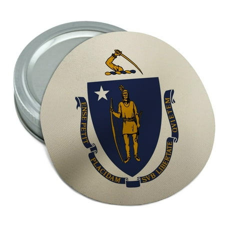 

Massachusetts State Flag Round Rubber Non-Slip Jar Gripper Lid Opener