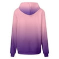 thumbnail image 7 of Girls Gradient Color Hoodie | Preppy Oversized Hooded Sweatshirt | Cute Pocket Pullover with Long Sleeve | Streetwear Casual Wear for Teen Girls(Pink,2-3Years), 7 of 7