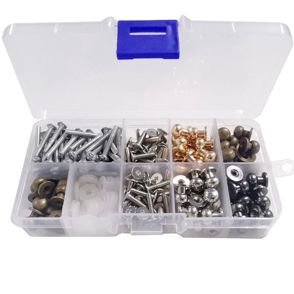 Kenally Juego de tornillos de 280 piezas, clavos, cobre, profesional, portátil, multiusos, reemplazo de bolsa, pieza de reparación de Vehículos, repuestos y accesorios Mis
