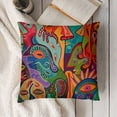 thumbnail image 3 of SHANXI Throw Mexican Huichol Decorative Pillow Cases Pillowcases 12x12in, 3 of 5