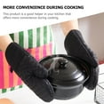 thumbnail image 6 of SEWOART Silicone Oven Mitts Black Thickened Anti-Scald for Kitchen Use, 6 of 6