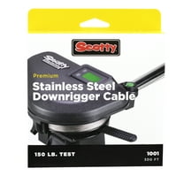 Scotty Premium SS Downrigger Cable w/Terminal Kit 200ft Spool, 1000K